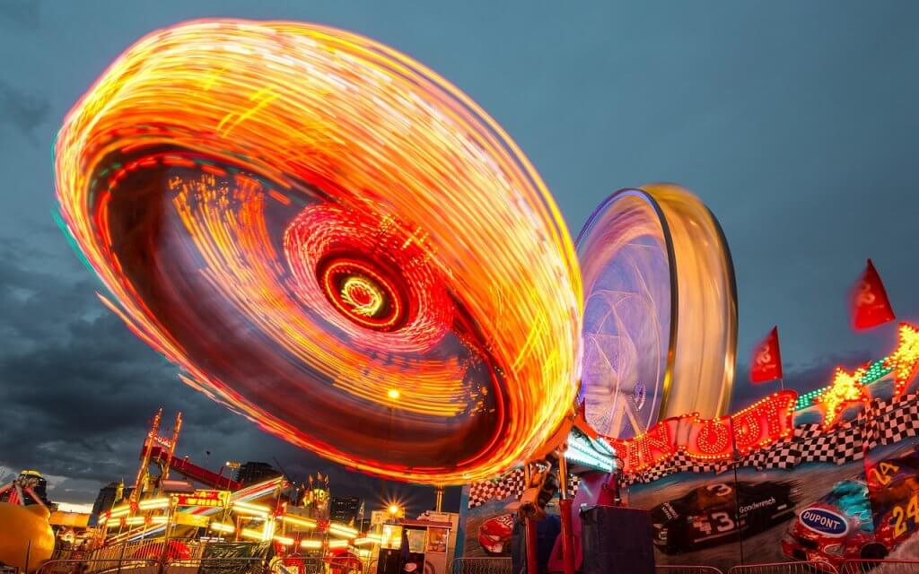 Abstract image of a fairground