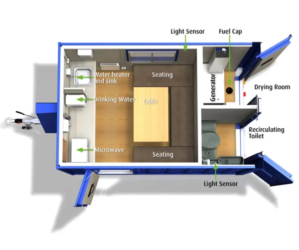 12ft welfare unit layout