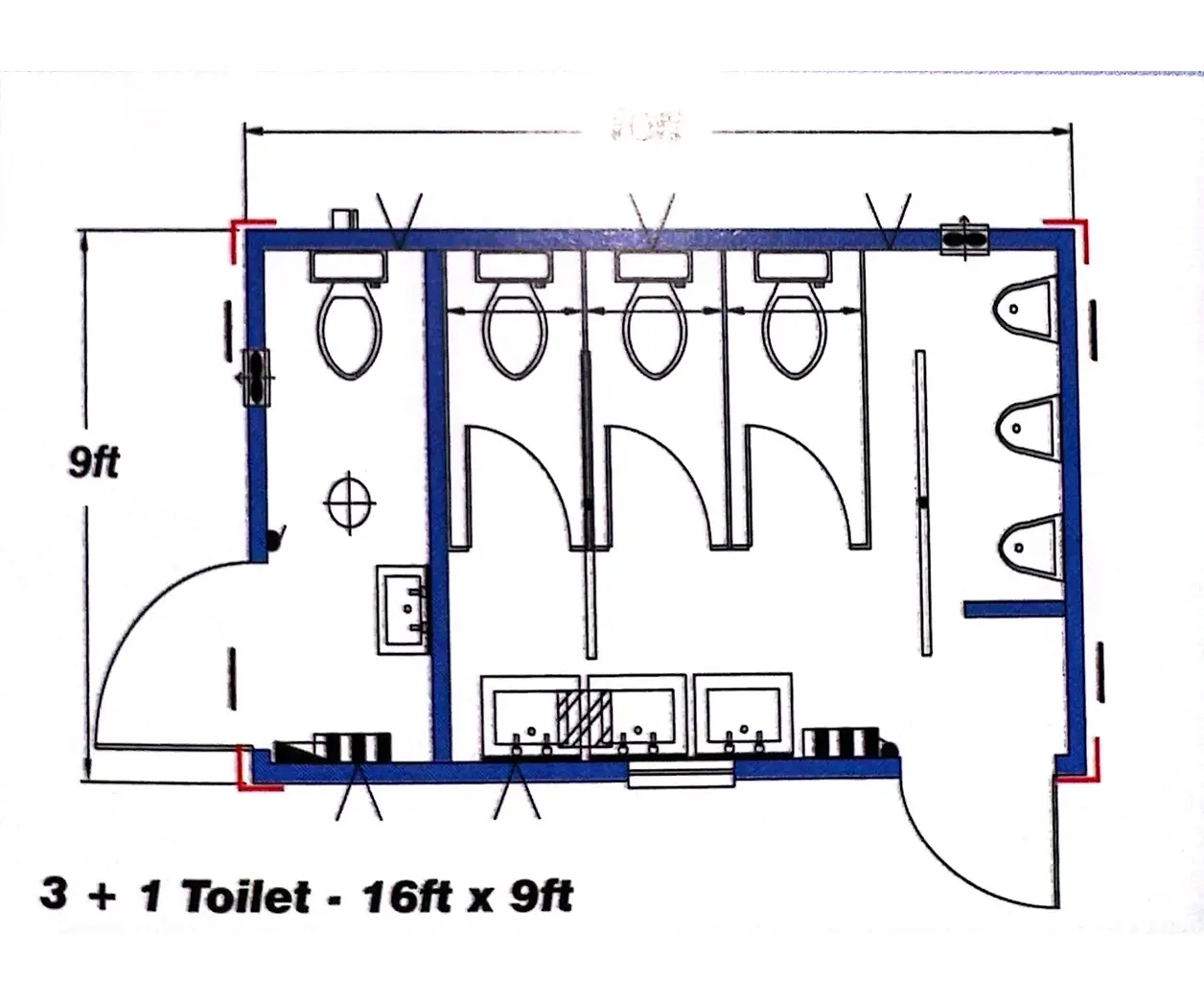 16ft Toilet Block 2 16ft toilet block dimensions