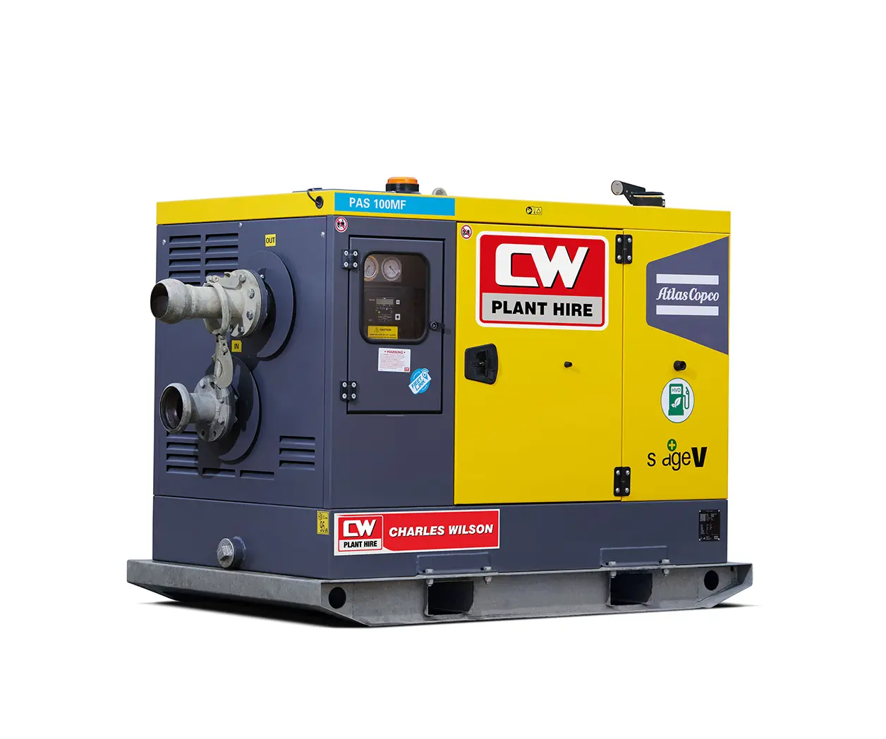 4" Diaphragm Pump 1 Pump Hire - Atlas Copco PAS100MF pump