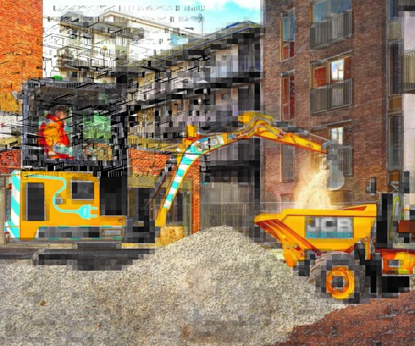 Jcb 1.5T mini digger working