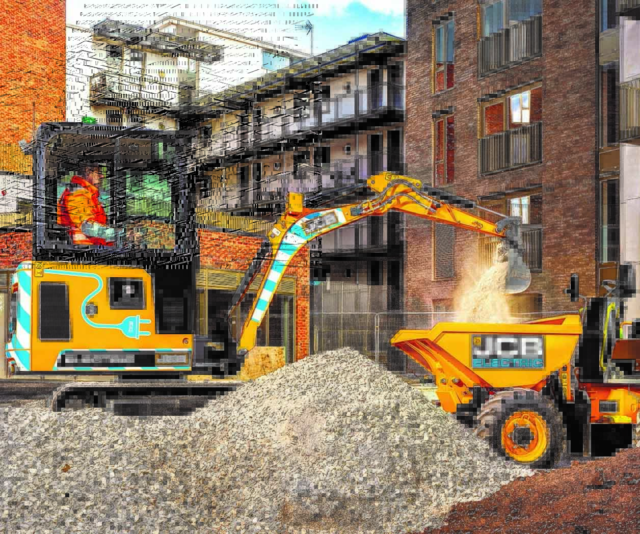 1.5T Electric Mini Digger 2 Jcb 1.5T mini digger working