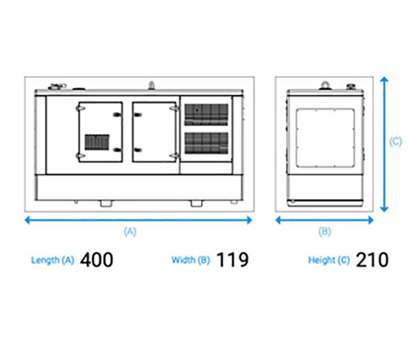 Himoinsa HRFW-160 S5 generator dimensions