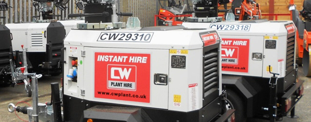 Trime lighting tower in CW Plant livery