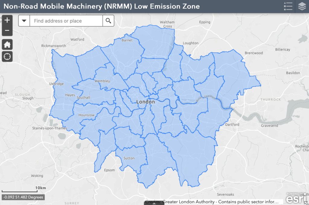 LEZ Greater London map